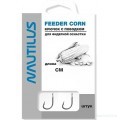 Крючок с поводком Nautilus Feeder Corn NSH1110-12 0.14мм 75см